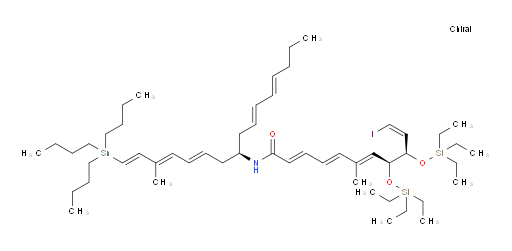 (2E,4E,6E,8S,9R,10Z)-11-iodo-6-methyl-N-((R,1E,3E,5E,10E,12E)-3-methyl-1-(tributylstannyl)hexadeca-1,3,5,10,12-pentaen-8-yl)-8,9-bis((triethylsilyl)oxy)undeca-2,4,6,10-tetraenamide