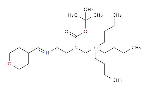(E)-tert-butyl (2-(((tetrahydro-2H-pyran-4-yl)methylene)amino)ethyl)((tributylstannyl)methyl)carbamate