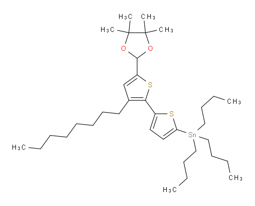 tributyl(3'-octyl-5'-(4,4,5,5-tetramethyl-1,3-dioxolan-2-yl)-[2,2'-bithiophen]-5-yl)stannane
