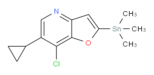 7-chloro-6-cyclopropyl-2-(trimethylstannyl)furo[3,2-b]pyridine
