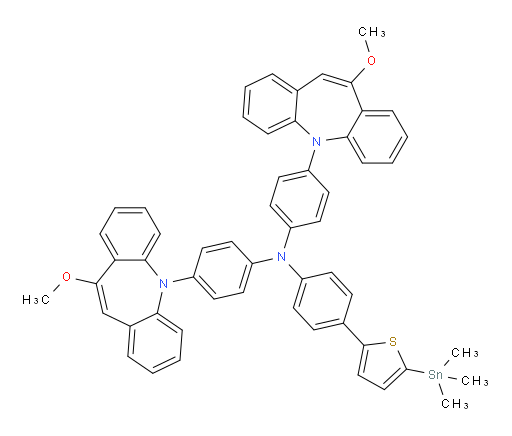 4-(10-methoxy-5H-dibenzo[b,f]azepin-5-yl)-N-(4-(10-methoxy-5H-dibenzo[b,f]azepin-5-yl)phenyl)-N-(4-(5-(trimethylstannyl)thiophen-2-yl)phenyl)aniline