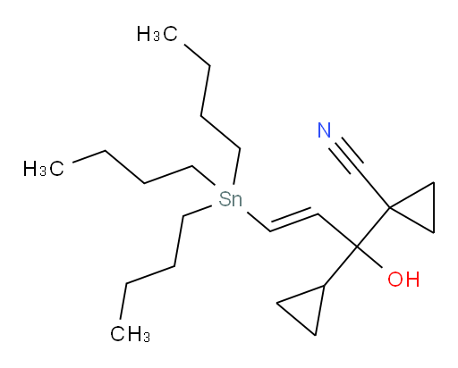 (E)-1-(1-cyclopropyl-1-hydroxy-3-(tributylstannyl)allyl)cyclopropanecarbonitrile