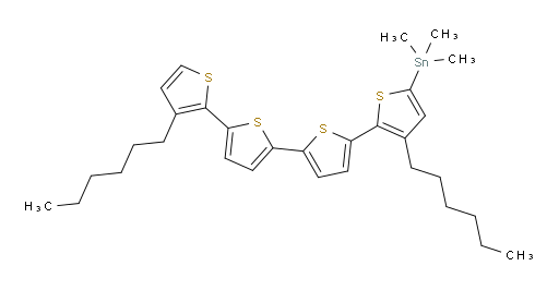 (3,3'''-dihexyl-[2,2':5',2'':5'',2'''-quaterthiophen]-5-yl)trimethylstannane