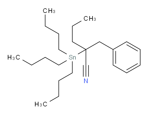 2-benzyl-2-(tributylstannyl)pentanenitrile