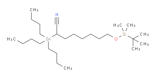 8-((tert-butyldimethylsilyl)oxy)-2-(tributylstannyl)octanenitrile