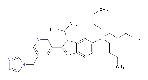 2-(5-((1H-imidazol-1-yl)methyl)pyridin-3-yl)-1-isopropyl-6-(tributylstannyl)-1H-benzo[d]imidazole