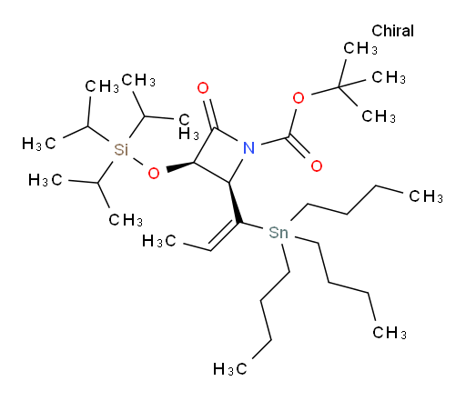 (3R,4R)-tert-butyl 2-oxo-4-((E)-1-(tributylstannyl)prop-1-en-1-yl)-3-((triisopropylsilyl)oxy)azetidine-1-carboxylate