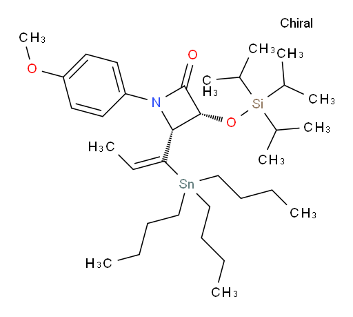 (3R,4R)-1-(4-methoxyphenyl)-4-((E)-1-(tributylstannyl)prop-1-en-1-yl)-3-((triisopropylsilyl)oxy)azetidin-2-one