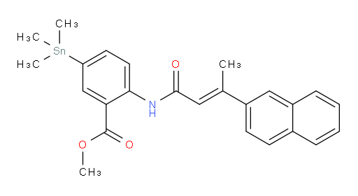 (E)-methyl 2-(3-(naphthalen-2-yl)but-2-enamido)-5-(trimethylstannyl)benzoate
