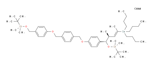tert-butyl((4-((4-((4-((1S,2S,E)-1-((tert-butyldimethylsilyl)oxy)-2-methyl-4-(tributylstannyl)pent-3-en-1-yl)phenoxy)methyl)benzyl)oxy)benzyl)oxy)dimethylsilane