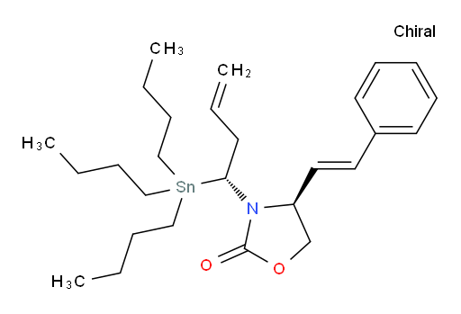 (S)-4-((E)-styryl)-3-((R)-1-(tributylstannyl)but-3-en-1-yl)oxazolidin-2-one