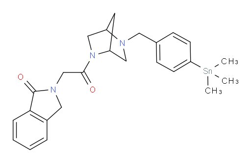 2-(2-oxo-2-(5-(4-(trimethylstannyl)benzyl)-2,5-diazabicyclo[2.2.1]heptan-2-yl)ethyl)isoindolin-1-one