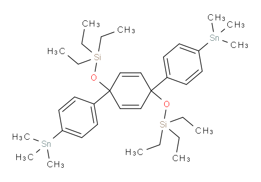 ((4,4''-bis(trimethylstannyl)-1',4'-dihydro-[1,1':4',1''-terphenyl]-1',4'-diyl)bis(oxy))bis(triethylsilane)