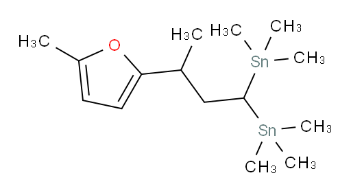 (3-(5-methylfuran-2-yl)butane-1,1-diyl)bis(trimethylstannane)