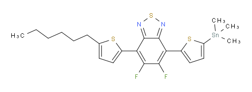 5,6-difluoro-4-(5-hexylthiophen-2-yl)-7-(5-(trimethylstannyl)thiophen-2-yl)benzo[c][1,2,5]thiadiazole