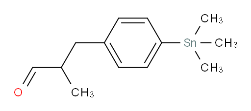 2-methyl-3-(4-(trimethylstannyl)phenyl)propanal