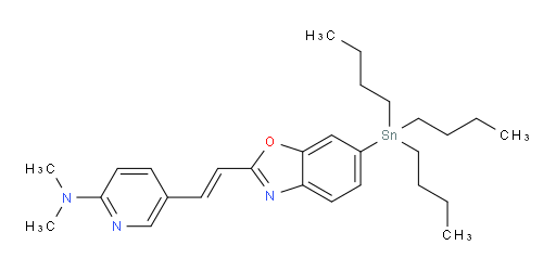 (E)-N,N-dimethyl-5-(2-(6-(tributylstannyl)benzo[d]oxazol-2-yl)vinyl)pyridin-2-amine