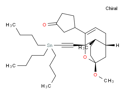 3-((1S,4aR,6R,8aS)-6-methoxy-8a-methyl-1-((tributylstannyl)ethynyl)-1,4,4a,5,6,7,8,8a-octahydro-1,6-epoxynaphthalen-2-yl)cyclopentanone