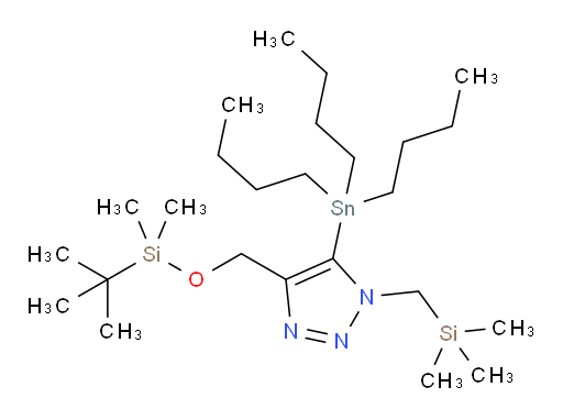 4-(((tert-butyldimethylsilyl)oxy)methyl)-5-(tributylstannyl)-1-((trimethylsilyl)methyl)-1H-1,2,3-triazole