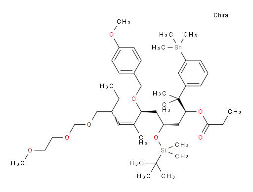 (3S,5R,7S,10R,Z)-5-((tert-butyldimethylsilyl)oxy)-7-((4-methoxybenzyl)oxy)-10-(((2-methoxyethoxy)methoxy)methyl)-2,8-dimethyl-2-(3-(trimethylstannyl)phenyl)dodec-8-en-3-yl propionate