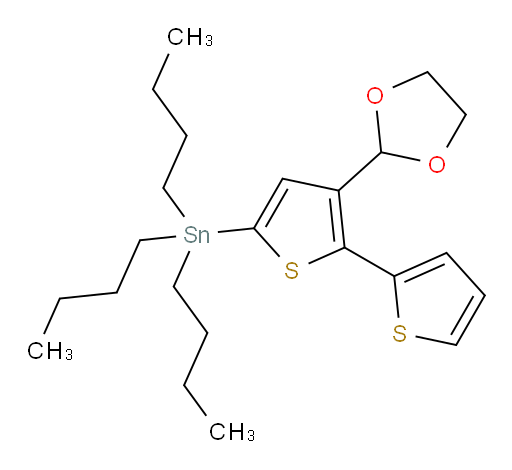 (3-(1,3-dioxolan-2-yl)-[2,2'-bithiophen]-5-yl)tributylstannane