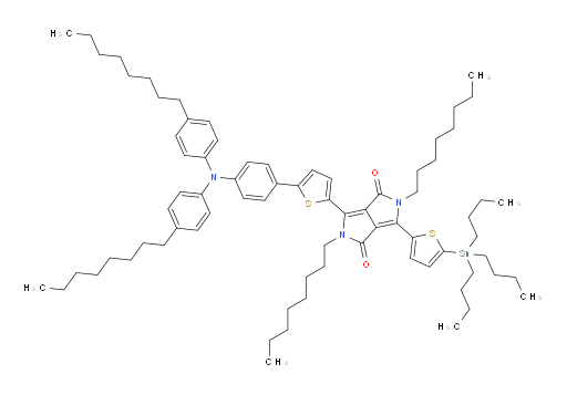 3-(5-(4-(bis(4-octylphenyl)amino)phenyl)thiophen-2-yl)-2,5-dioctyl-6-(5-(tributylstannyl)thiophen-2-yl)pyrrolo[3,4-c]pyrrole-1,4(2H,5H)-dione
