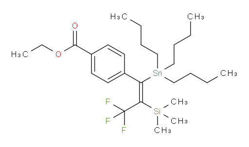 (Z)-ethyl 4-(3,3,3-trifluoro-1-(tributylstannyl)-2-(trimethylsilyl)prop-1-en-1-yl)benzoate
