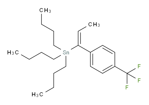 (E)-tributyl(1-(4-(trifluoromethyl)phenyl)prop-1-en-1-yl)stannane