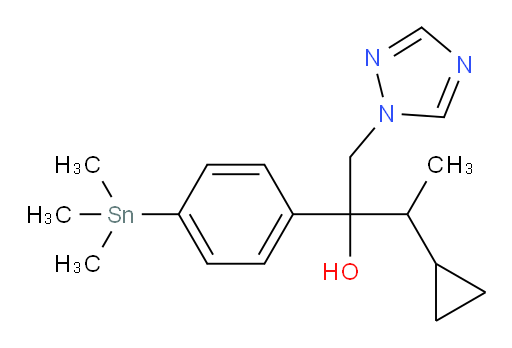 3-cyclopropyl-1-(1H-1,2,4-triazol-1-yl)-2-(4-(trimethylstannyl)phenyl)butan-2-ol