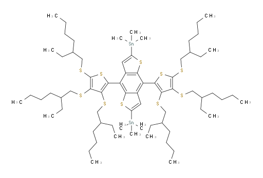 (4,8-bis(3,4,5-tris((2-ethylhexyl)thio)thiophen-2-yl)benzo[1,2-b:4,5-b']dithiophene-2,6-diyl)bis(trimethylstannane)