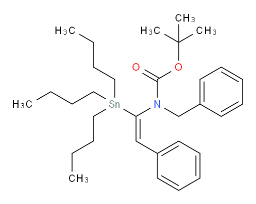 (E)-tert-butyl benzyl(2-phenyl-1-(tributylstannyl)vinyl)carbamate