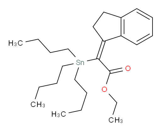 (E)-ethyl 2-(2,3-dihydro-1H-inden-1-ylidene)-2-(tributylstannyl)acetate