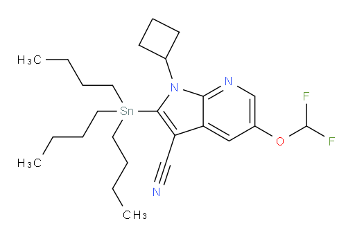 1-cyclobutyl-5-(difluoromethoxy)-2-(tributylstannyl)-1H-pyrrolo[2,3-b]pyridine-3-carbonitrile