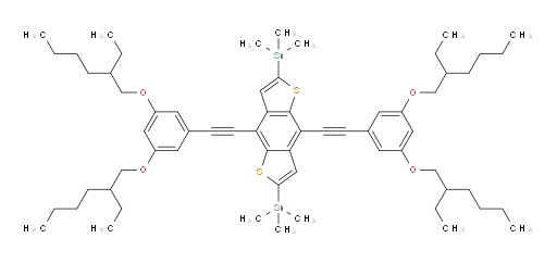 (4,8-bis((3,5-bis((2-ethylhexyl)oxy)phenyl)ethynyl)benzo[1,2-b:4,5-b']dithiophene-2,6-diyl)bis(trimethylstannane)