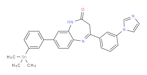 4-(3-(1H-imidazol-1-yl)phenyl)-8-(3-(trimethylstannyl)phenyl)-1H-benzo[b][1,4]diazepin-2(3H)-one