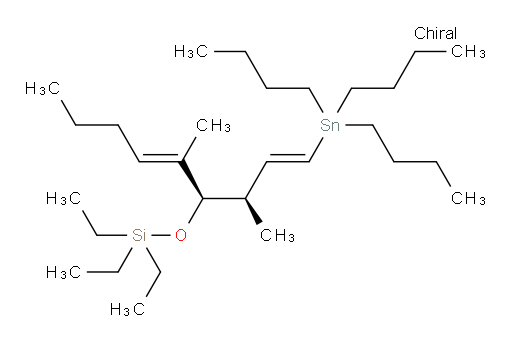 (((1E,3R,4R,5E)-3,5-dimethyl-1-(tributylstannyl)nona-1,5-dien-4-yl)oxy)triethylsilane