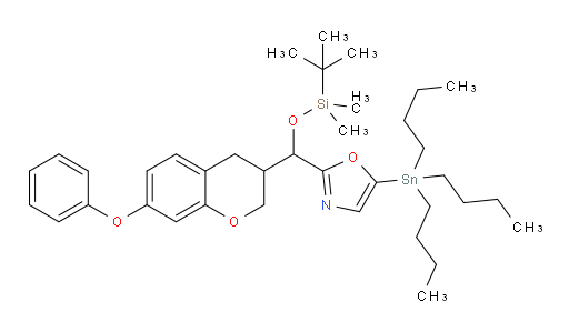 2-(((tert-butyldimethylsilyl)oxy)(7-phenoxychroman-3-yl)methyl)-5-(tributylstannyl)oxazole