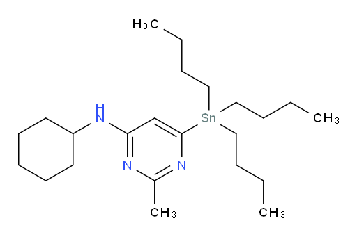 N-cyclohexyl-2-methyl-6-(tributylstannyl)pyrimidin-4-amine