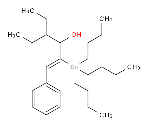 (Z)-4-ethyl-1-phenyl-2-(tributylstannyl)hex-1-en-3-ol