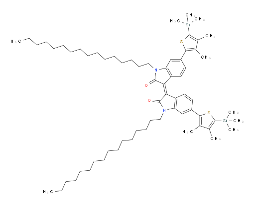 (Z)-6,6'-bis(3,4-dimethyl-5-(trimethylstannyl)thiophen-2-yl)-1,1'-dihexadecyl-[3,3'-biindolinylidene]-2,2'-dione