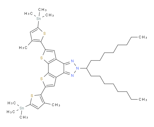 2-(heptadecan-9-yl)-5,8-bis(3-methyl-5-(trimethylstannyl)thiophen-2-yl)-2H-dithieno[3',2':3,4;2'',3'':5,6]benzo[1,2-d][1,2,3]triazole