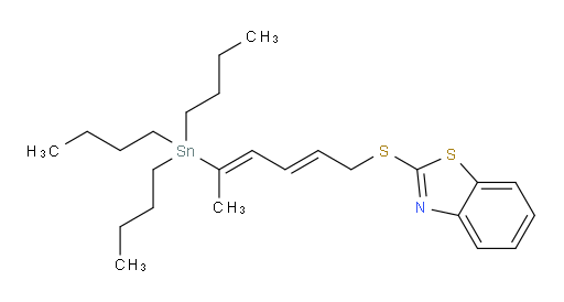 2-(((2E,4E)-5-(tributylstannyl)hexa-2,4-dien-1-yl)thio)benzo[d]thiazole