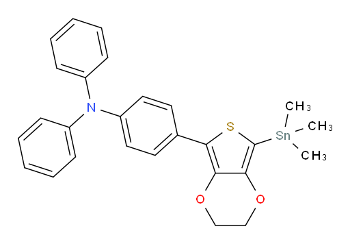 N,N-diphenyl-4-(7-(trimethylstannyl)-2,3-dihydrothieno[3,4-b][1,4]dioxin-5-yl)aniline