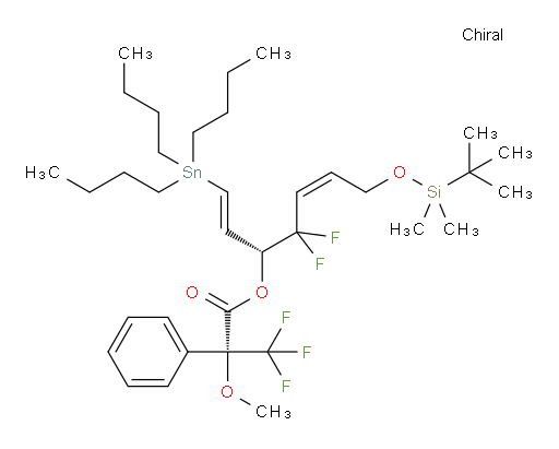 (R)-(R,1E,5Z)-7-((tert-butyldimethylsilyl)oxy)-4,4-difluoro-1-(tributylstannyl)hepta-1,5-dien-3-yl 3,3,3-trifluoro-2-methoxy-2-phenylpropanoate