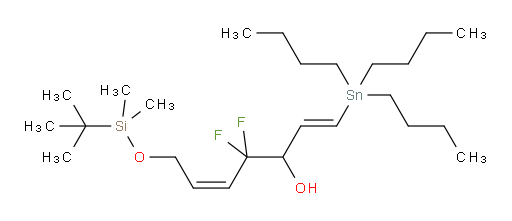 (1E,5Z)-7-((tert-butyldimethylsilyl)oxy)-4,4-difluoro-1-(tributylstannyl)hepta-1,5-dien-3-ol