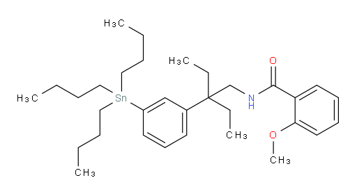 N-(2-ethyl-2-(3-(tributylstannyl)phenyl)butyl)-2-methoxybenzamide