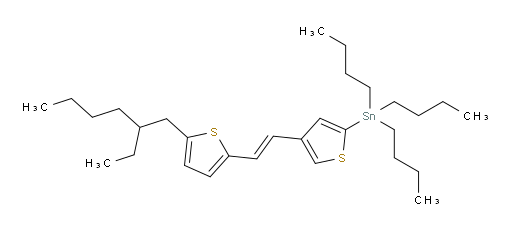 (E)-tributyl(4-(2-(5-(2-ethylhexyl)thiophen-2-yl)vinyl)thiophen-2-yl)stannane