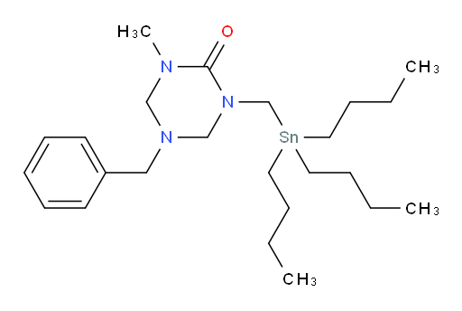 5-benzyl-1-methyl-3-((tributylstannyl)methyl)-1,3,5-triazinan-2-one