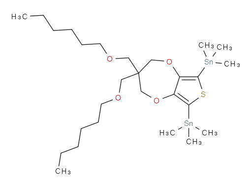 (3,3-bis((hexyloxy)methyl)-3,4-dihydro-2H-thieno[3,4-b][1,4]dioxepine-6,8-diyl)bis(trimethylstannane)