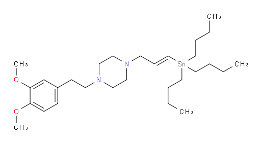 (E)-1-(3,4-dimethoxyphenethyl)-4-(3-(tributylstannyl)allyl)piperazine